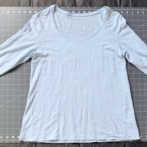 Eileen Fisher Soft Blue Long Sleeve Top